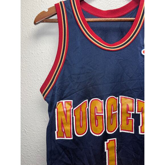 Vintage Mahmoud Abdul Rauf Jersey Demver Nuggets Champion NBA 36 Small - Picture 3 of 12